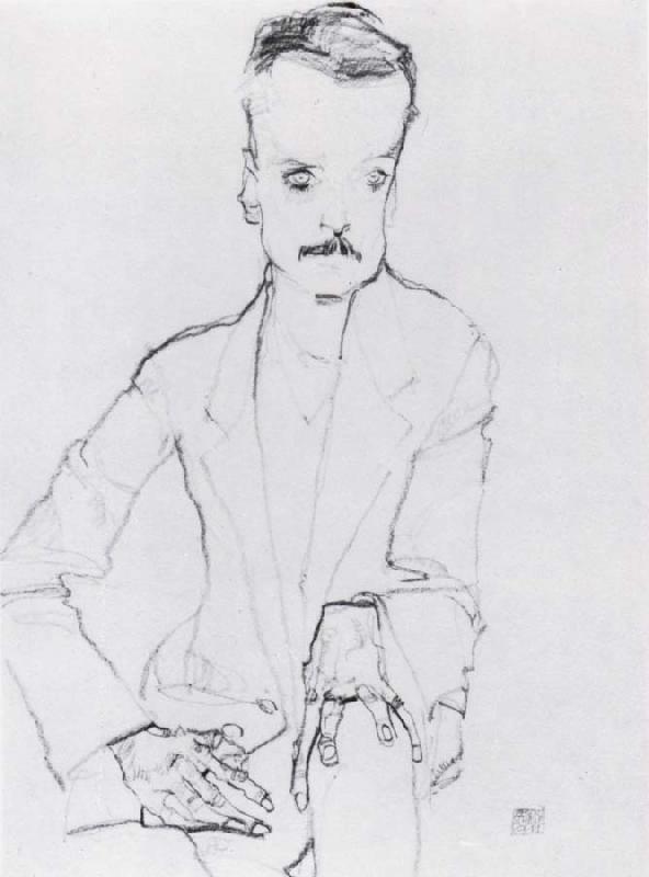 Egon Schiele Portrait of eduard kosmack oil painting image
